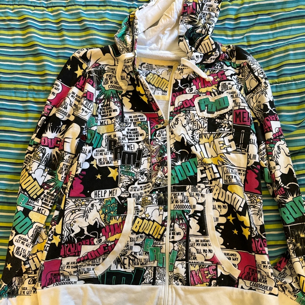 Graphic Comic Print Womens Hoodie